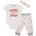 Harry Potter Bodysuit Pants and Headband 3 Piece Outfit Set