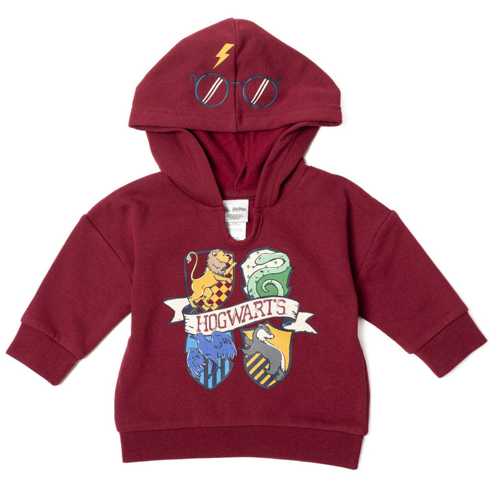 Harry Potter Fleece Pullover Hoodie Bodysuit and Pants 3 Piece Outfit Set - imagikids