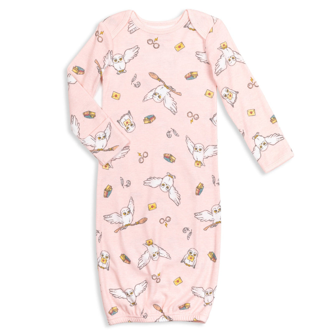 Harry Potter Hedwig 3 Pack Long Sleeve Swaddle Sleeper Gown - imagikids