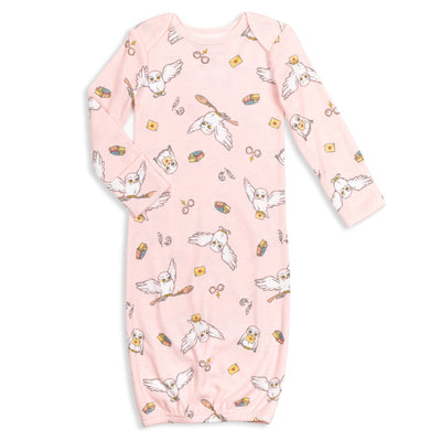 Harry Potter Hedwig 3 Pack Long Sleeve Swaddle Sleeper Gown - imagikids