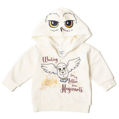 Harry Potter Hedwig Fleece Pullover Hoodie Bodysuit and Pants 3 Piece Outfit Set - imagikids