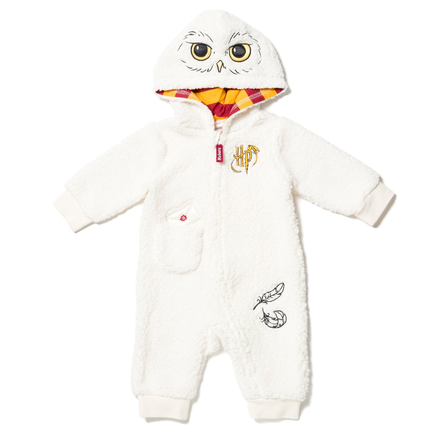 Harry Potter Hedwig Owl Baby Zip Up Costume Coverall Newborn to Infant - imagikids