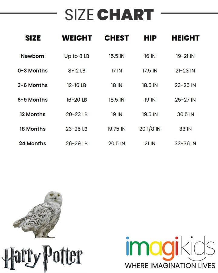 Harry Potter Hedwig Owl Baby Zip Up Costume Coverall Newborn to Infant - imagikids