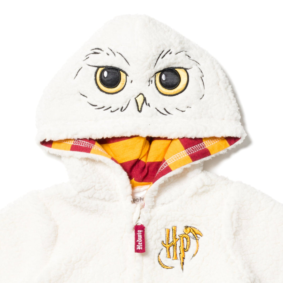 Harry Potter Hedwig Owl Baby Zip Up Costume Coverall Newborn to Infant - imagikids