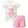 Harry Potter Knotted Graphic T-Shirt French Terry Shorts Set