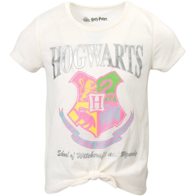 Harry Potter Knotted Graphic T-Shirt French Terry Shorts Set - imagikids