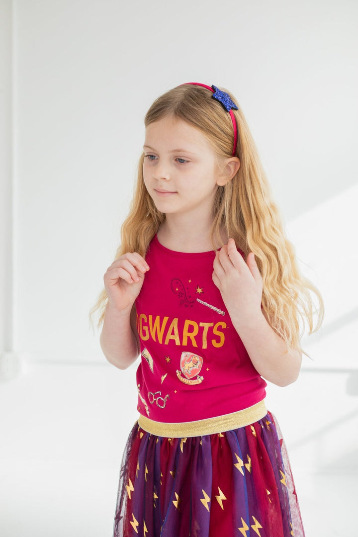 Harry Potter T-Shirt Tulle Skirt and Headband 3 Piece Outfit Set - imagikids