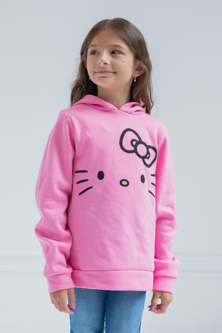 Hello Kitty Girls Fleece Pullover Hoodie Little Kid to Big Kid - imagikids