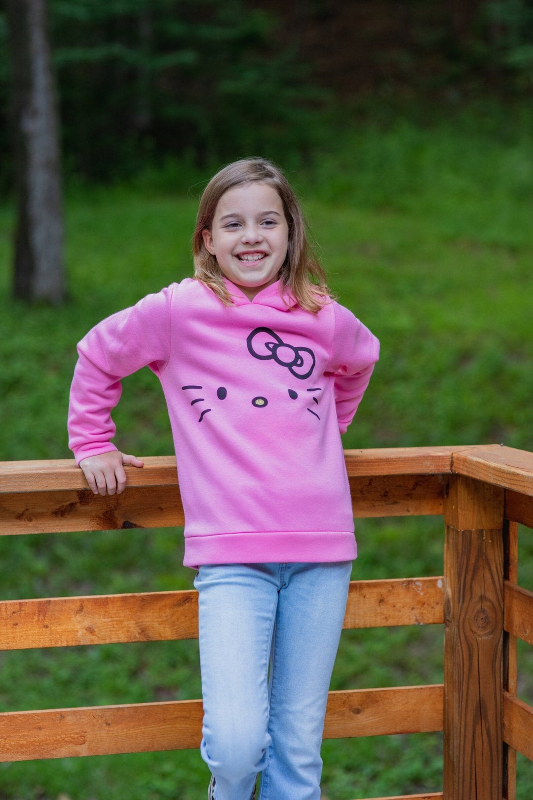 Hello Kitty Girls Fleece Pullover Hoodie Little Kid to Big Kid - imagikids