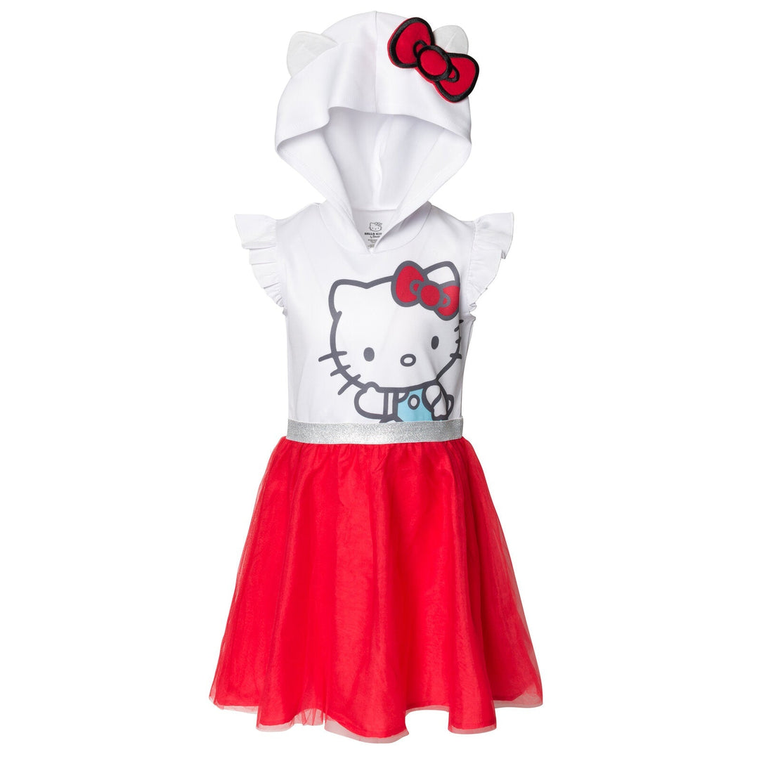 red hello kitty dress Hello Kitty Girls Mesh Cosplay Tulle Dress Toddler to Big Kid