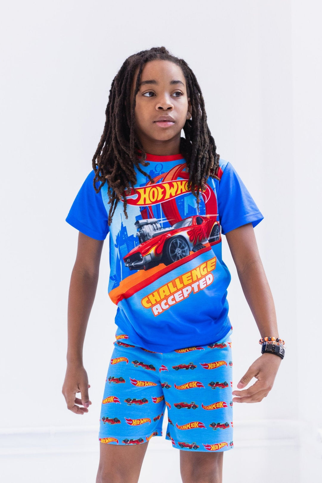 Hot Wheels Pajama Shirt and Shorts Sleep Set - imagikids