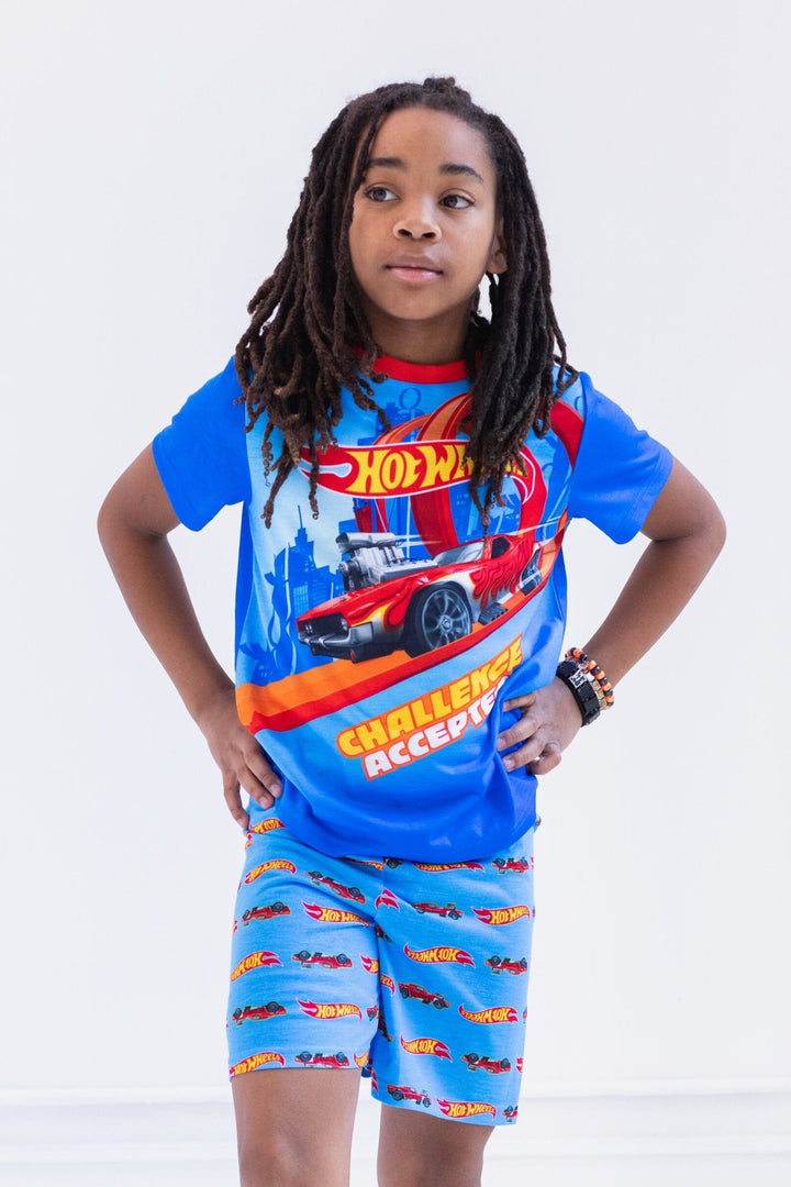 Hot Wheels Pajama Shirt and Shorts Sleep Set - imagikids