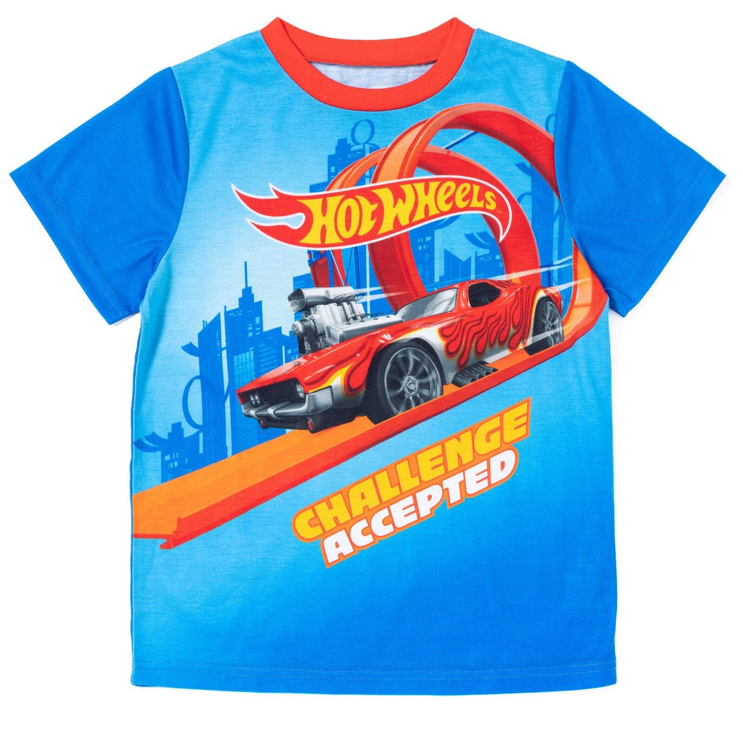 Hot Wheels Pajama Shirt and Shorts Sleep Set - imagikids