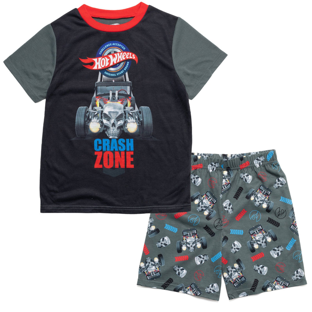 Hot Wheels Pajama Shirt and Shorts Sleep Set - imagikids