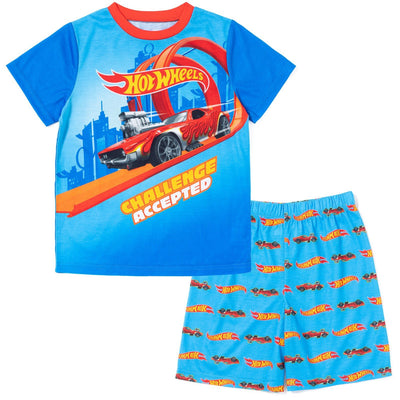Hot Wheels Pajama Shirt and Shorts Sleep Set - imagikids