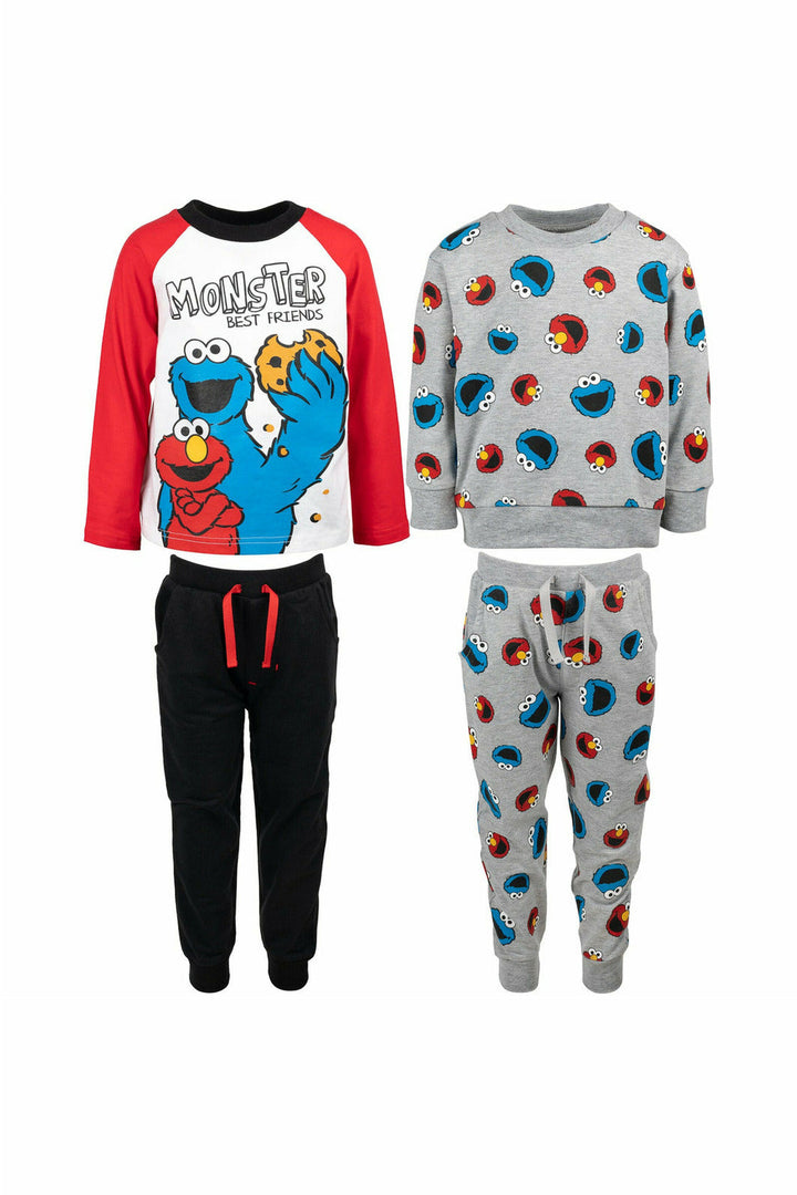 Sesame Street French Terry Raglan Sweatshirt T-Shirt Pants