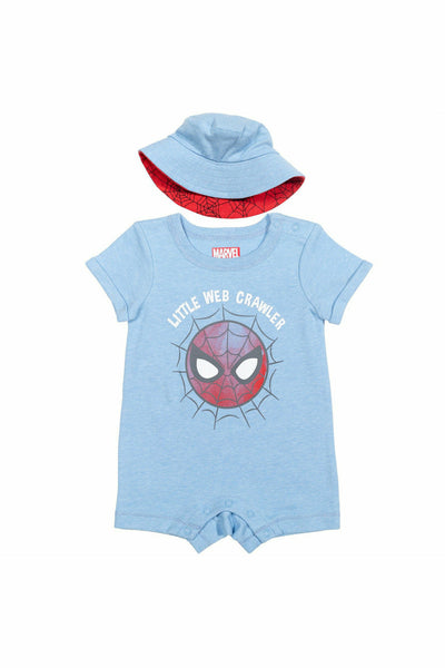Spider-Man Short Sleeve Romper & Sunhat Set