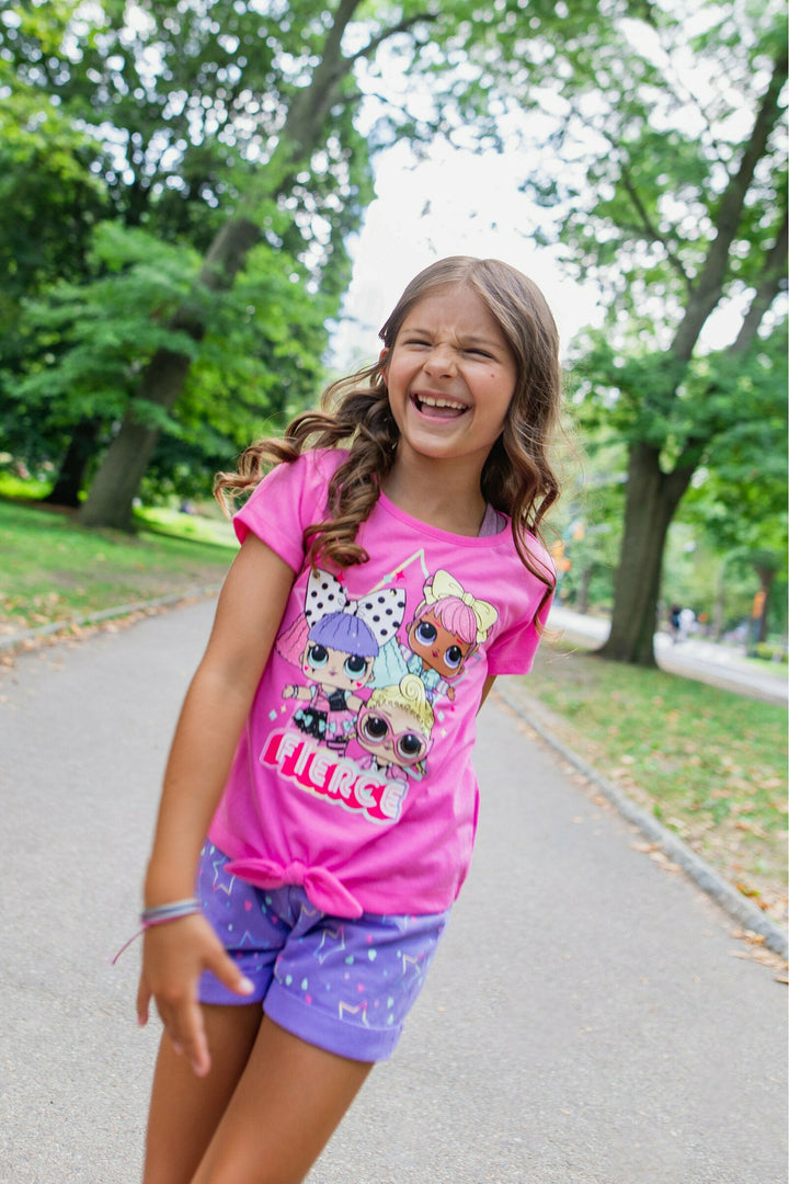 Queen Bee Knotted T-Shirt & French Terry Shorts