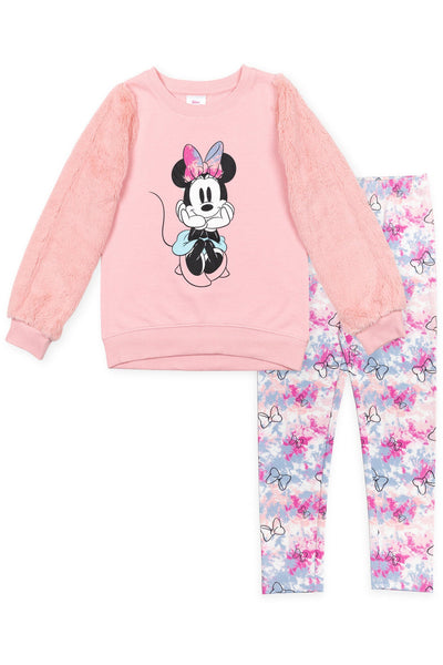 Minnie Mouse Fur French Terry Sweatshirt & Fur Leggings