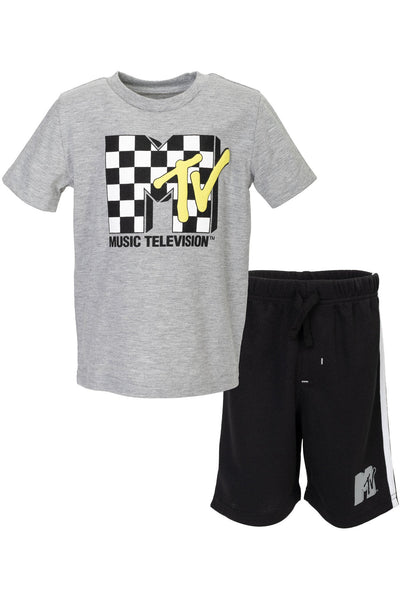 MTV Athletic T-Shirt and Mesh Shorts Outfit Set