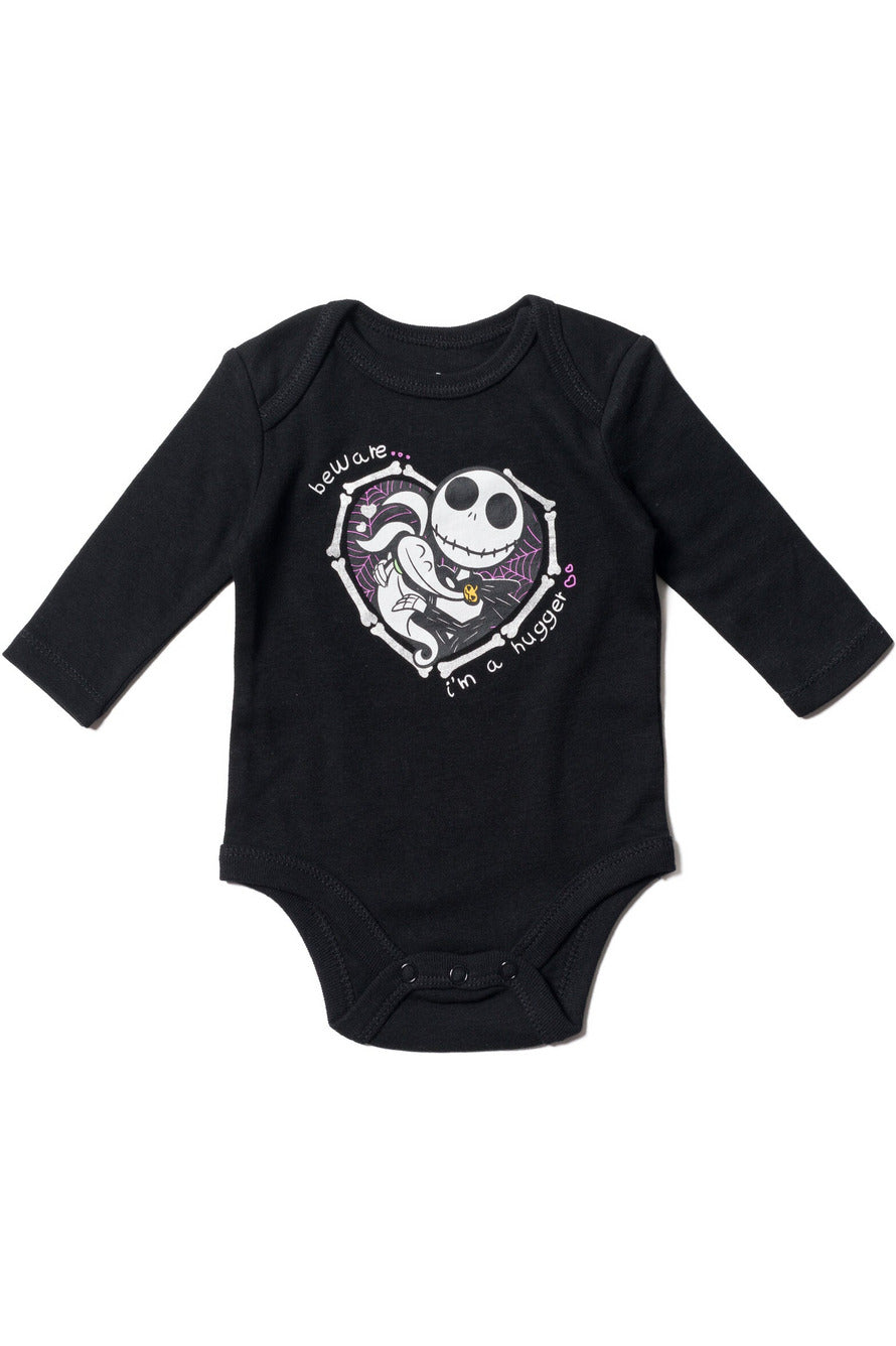 Nightmare Before Christmas 3 Pack Cuddly Long Sleeve Bodysuits