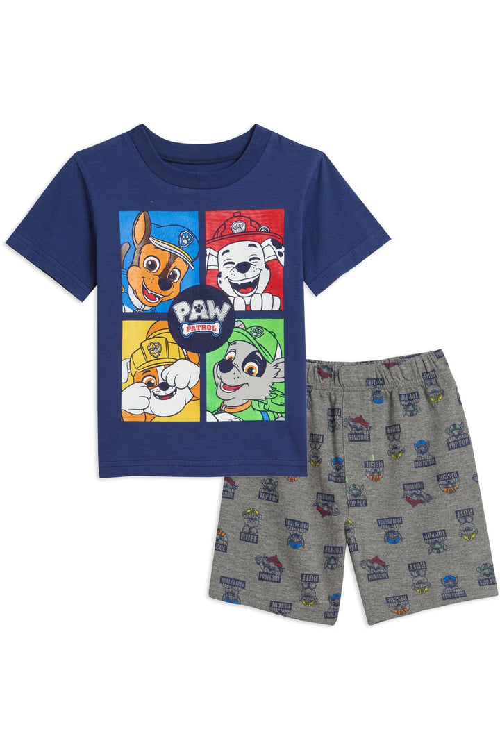 Conjunto de camiseta gráfica y pantalones cortos de rizo francés de la Patrulla Canina