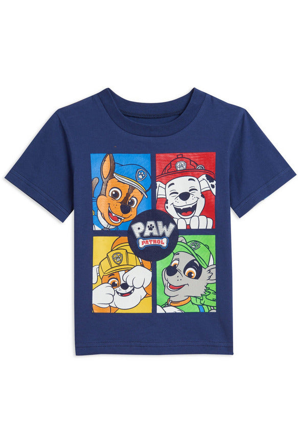 Conjunto de camiseta gráfica y pantalones cortos de rizo francés de la Patrulla Canina