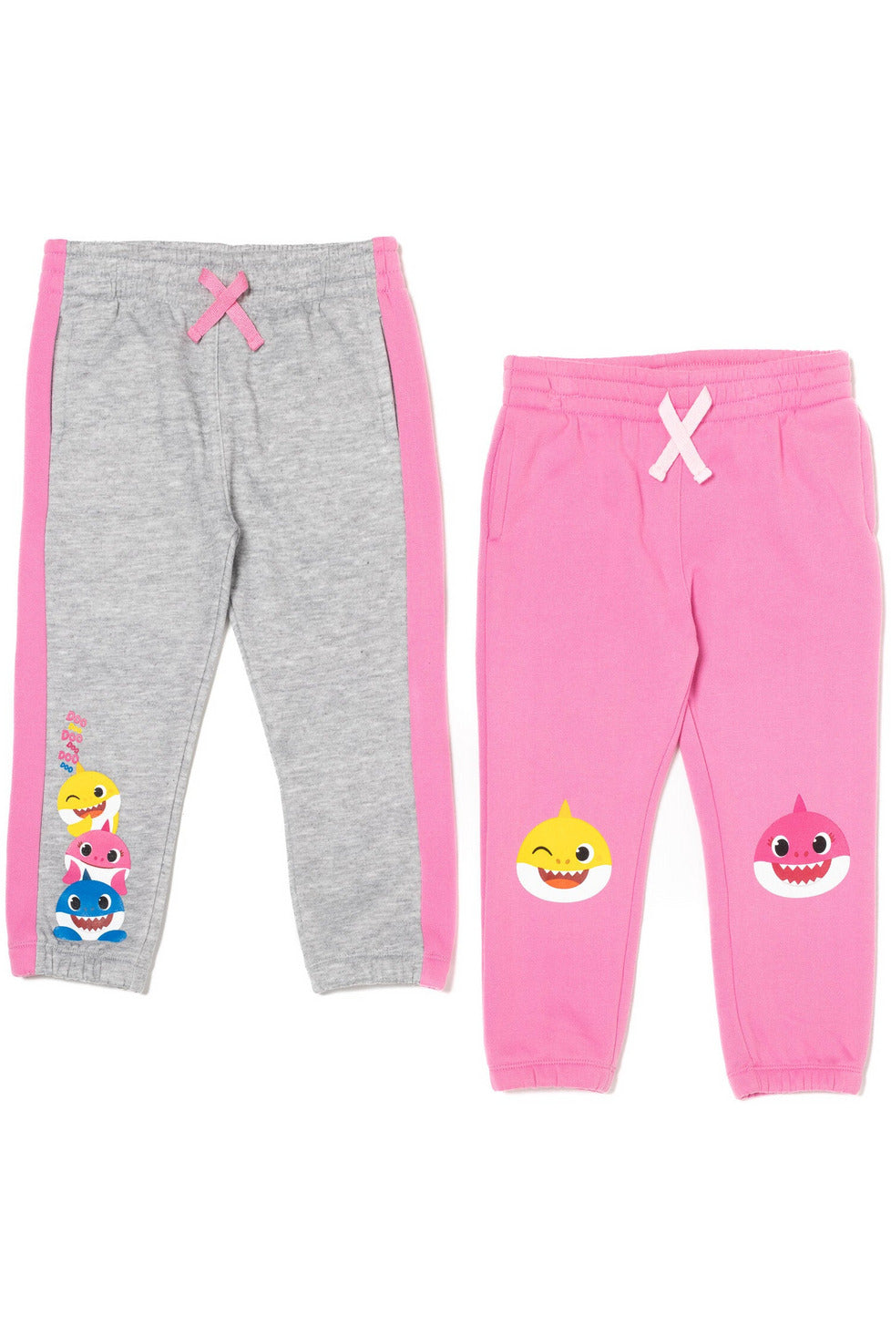 Pinkfong Baby Shark Daddy Shark Mommy Shark Girls Fleece 2 Pack Jogger Pants Toddler