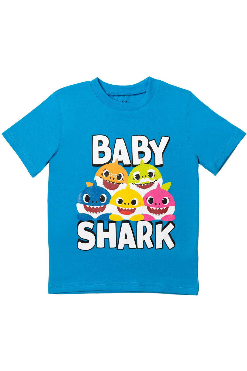 Pinkfong Baby Shark Daddy Shark Mommy Shark T-Shirt and Mesh Shorts Outfit Set Toddler