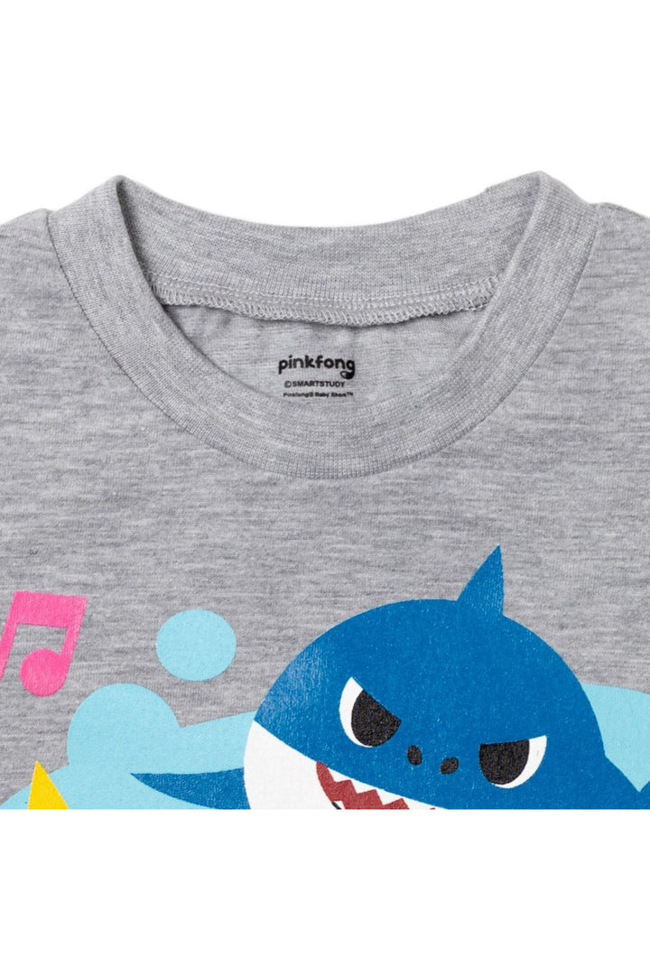 Pinkfong Baby Shark Daddy Shark Mommy Shark T-Shirt and Mesh Shorts Outfit Set Toddler