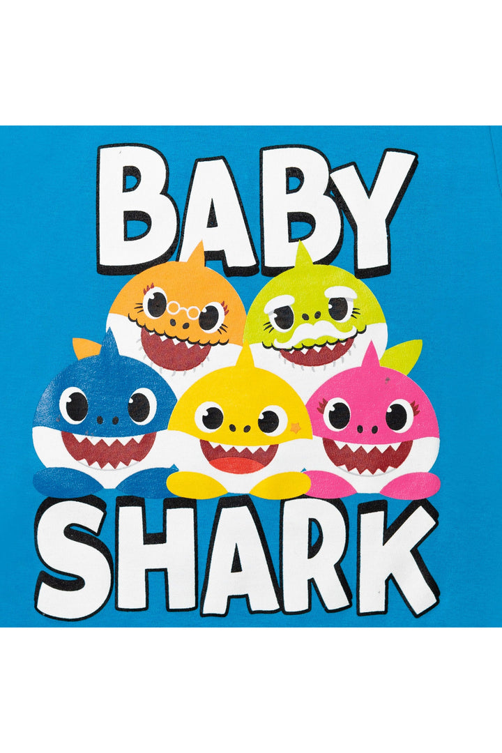 Pinkfong Baby Shark Daddy Shark Mommy Shark T-Shirt and Mesh Shorts Outfit Set Toddler