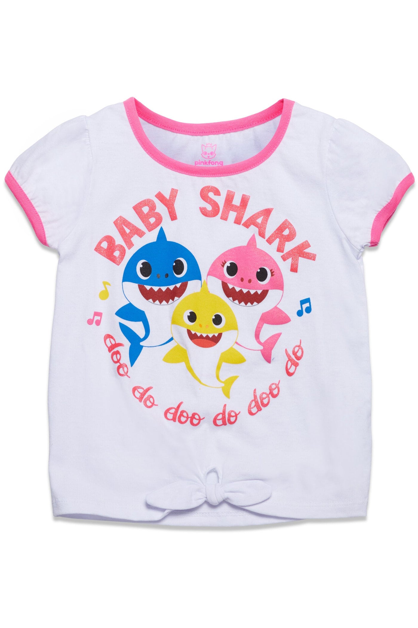 Pinkfong Baby Shark Graphic T-Shirt Bike Shorts and Outfit Set