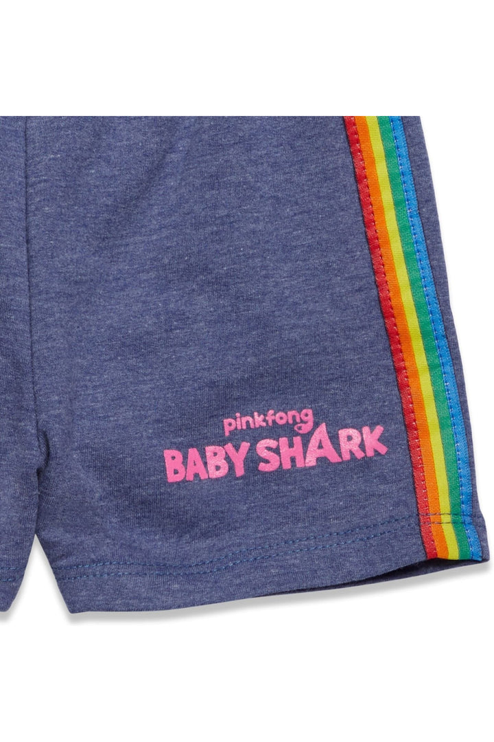 Pinkfong Baby Shark Graphic T-Shirt Bike Shorts and Outfit Set