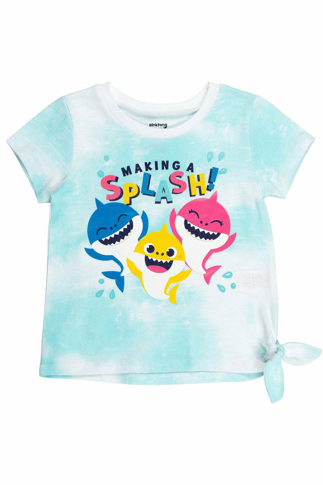 Pinkfong Baby Shark Knotted Graphic T-Shirt & Leggings