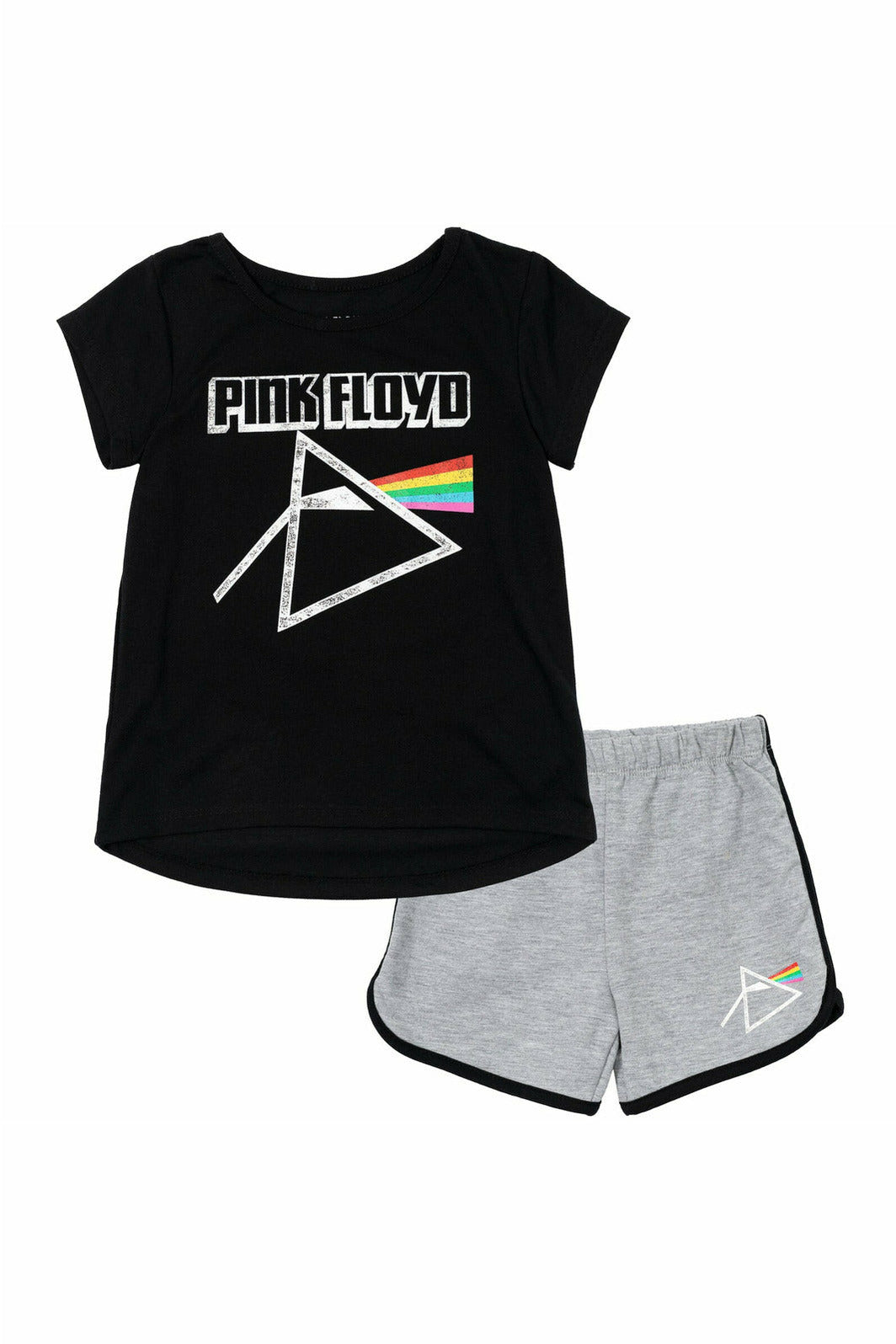 Rock Band Pullover Graphic T-Shirt & French Terry Shorts