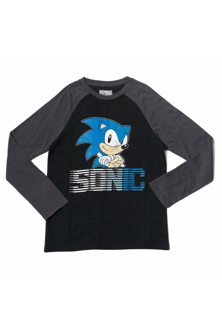 SEGA Sonic The Hedgehog 3 Pack Long Sleeve Graphic T-Shirts