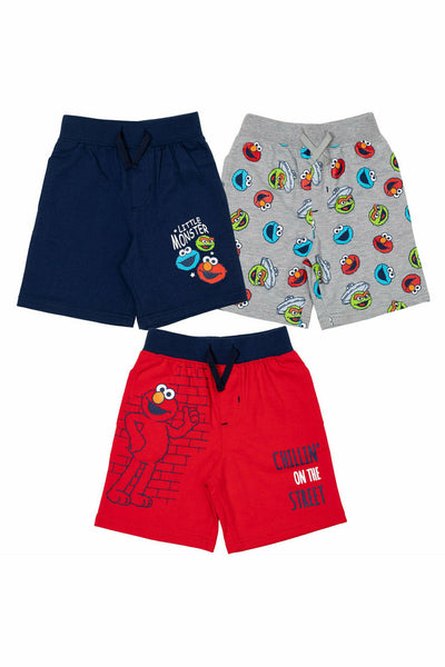 Sesame Street French Terry 3 Pack Shorts