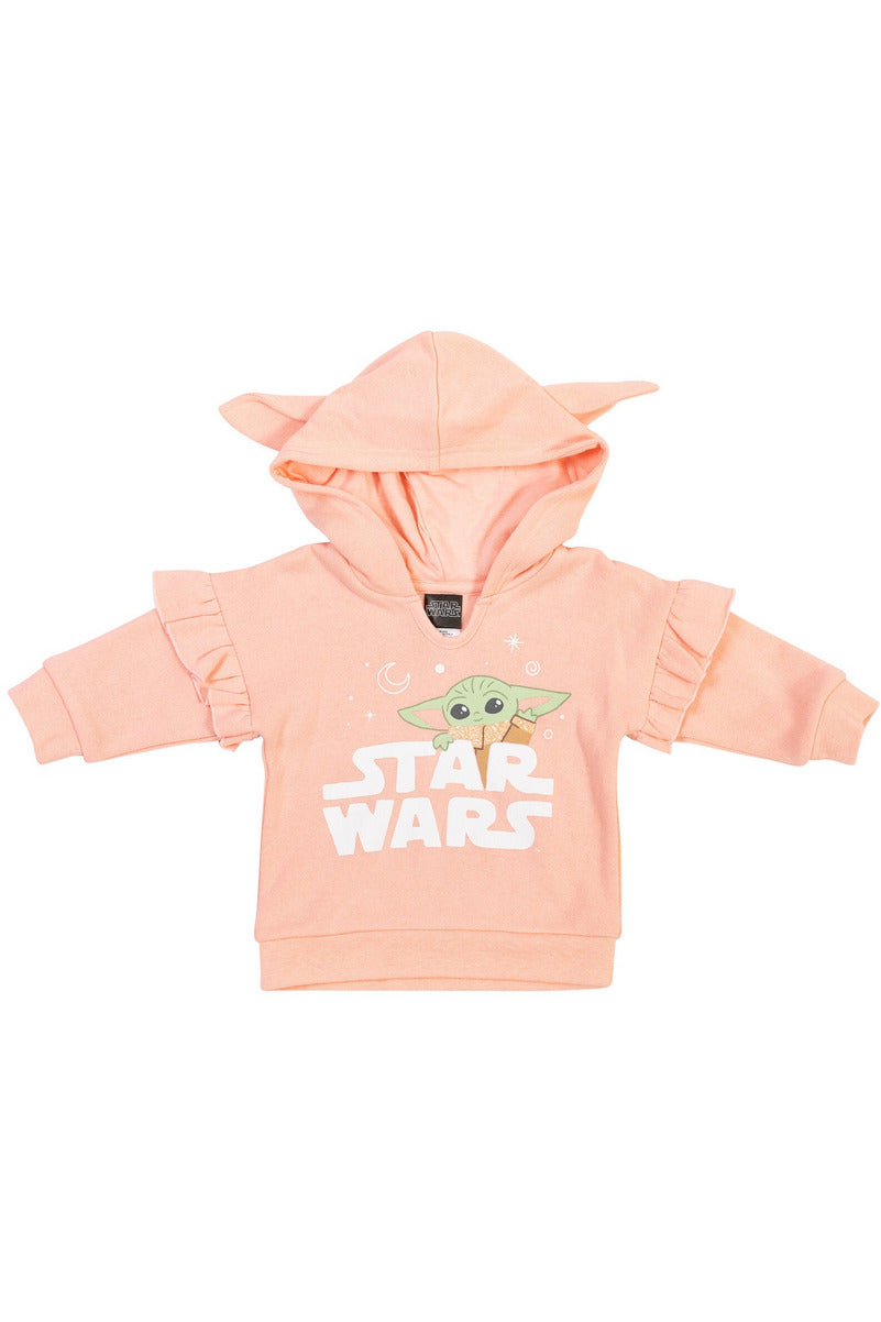 Star Wars Baby Yoda 3 Piece Outfit Set: Pullover Fleece Hoodie Cuddly Bodysuit Pants