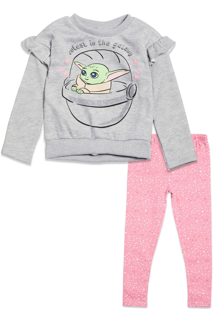 Star Wars The Mandalorian Grogu Ruffled T-Shirt & Leggings